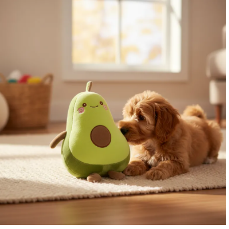 Juguete para Perro Peluche En Forma De Aguacate Con Sonido Tamaño Grande