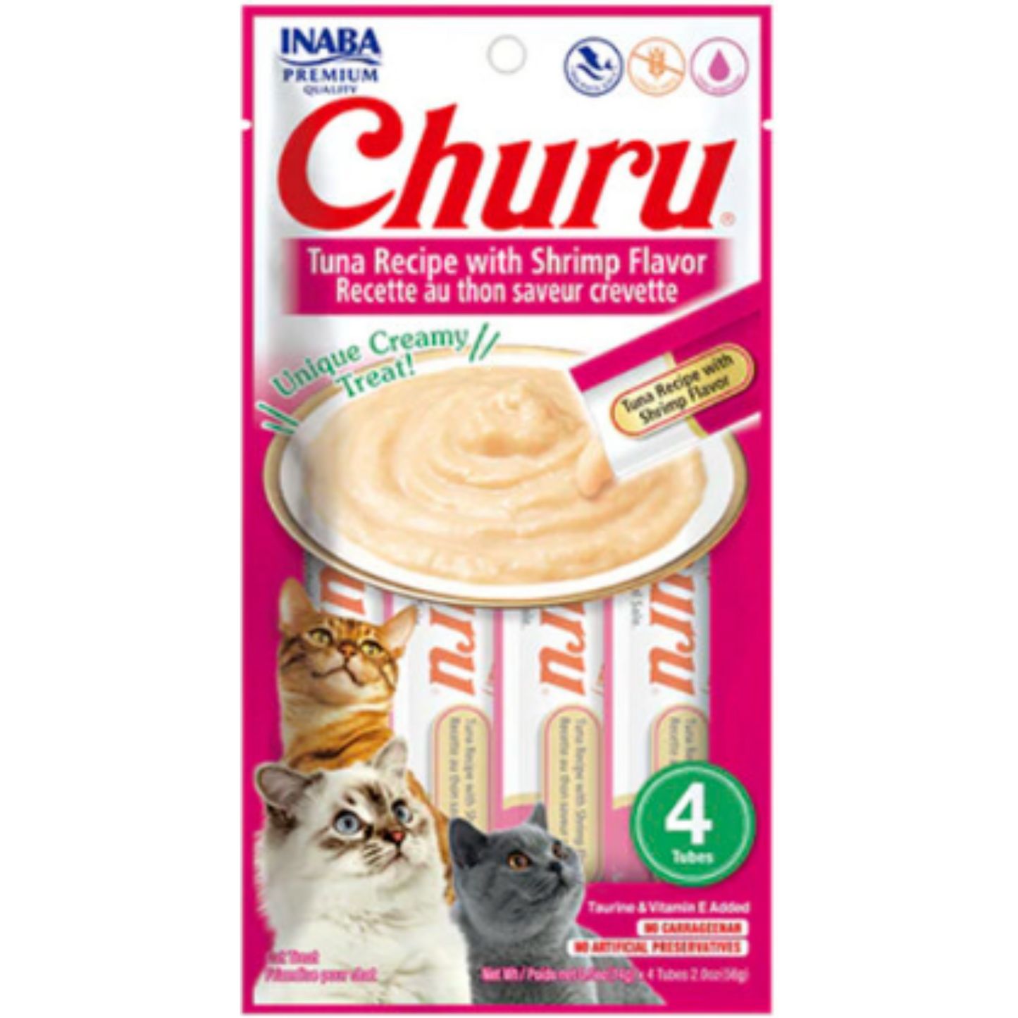 Snack para Gato Churu Sabor Atún Y Cangrejo (tuna Recipe With Crab Flavor) X 4 Unidades