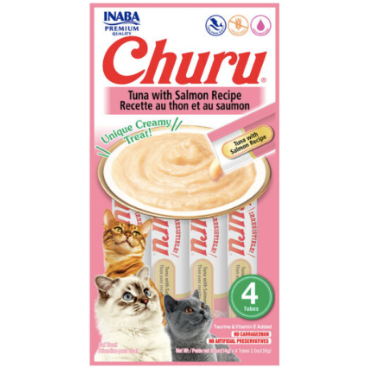 Snack para Gato Churu Sabor Atún Con Salmón (tuna With Salmon Recipe) X 4 Unidades