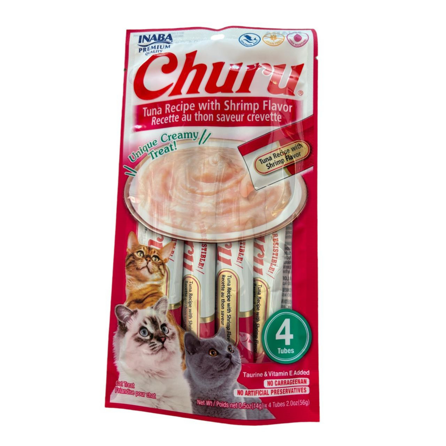 Snack para Gato Churu Sabor Atún Y Cangrejo (tuna Recipe With Crab Flavor) X 4 Unidades