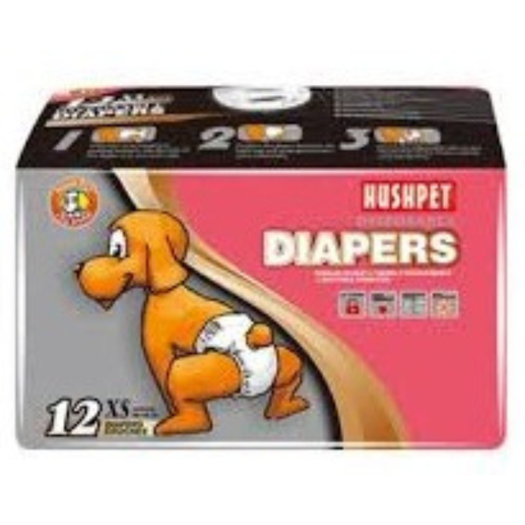 Pañales Desechables Para Mascotas X 12 Unidades Diapers Hushpet Aseo