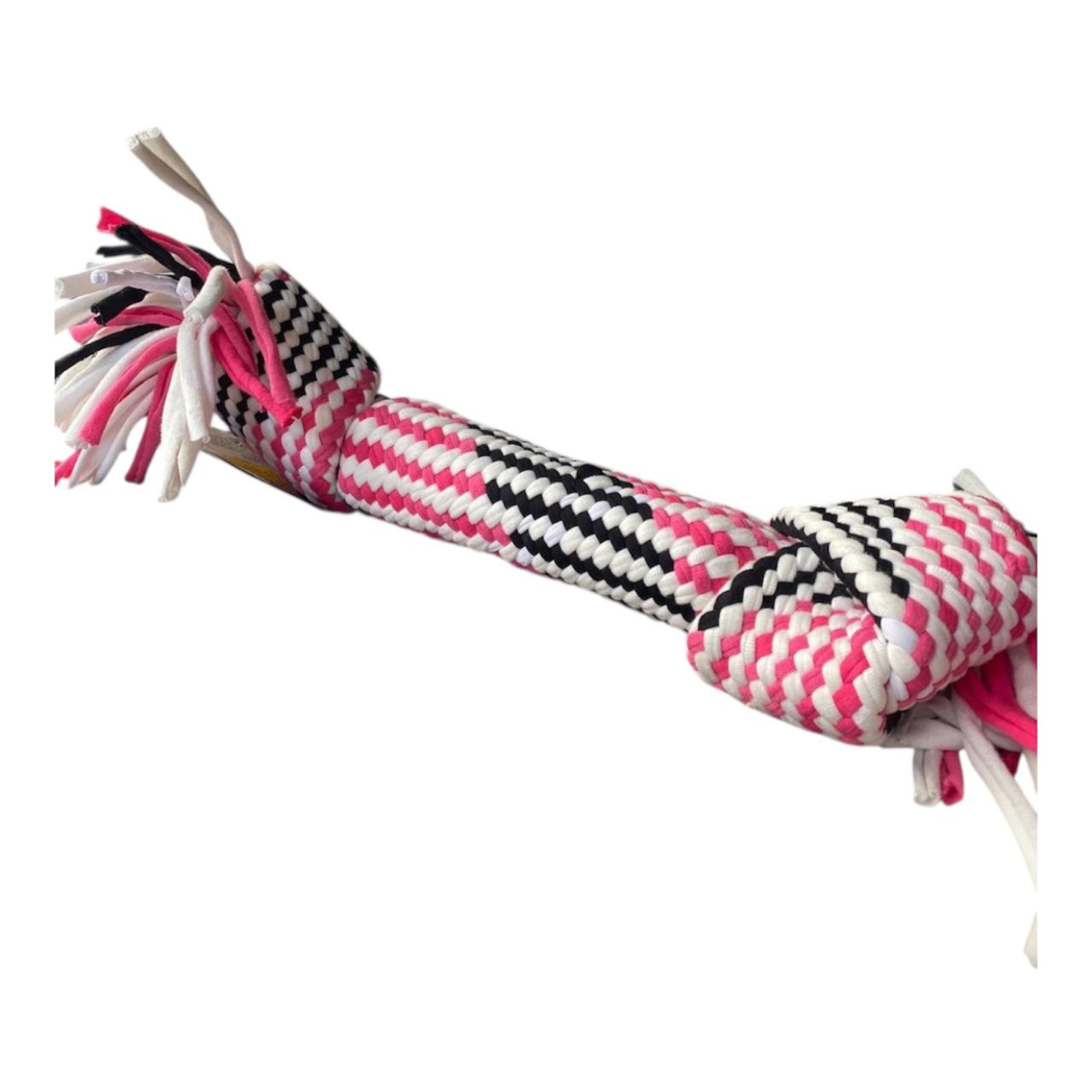 Juguete Para Perro Rasca Encías De Tela Trenzada 37 Cm Largo Con Sonido