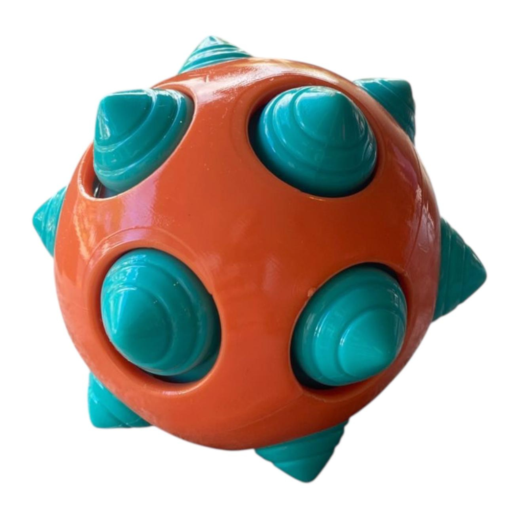 Juguete Para Perro Pelota Con Sonido Y Taches 11 Cm Diámetro