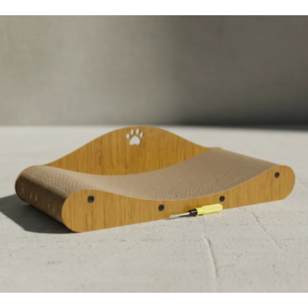 Tablero Rascador De Cartón Para Gatos 60cm X 22 Cm X 16 Cm