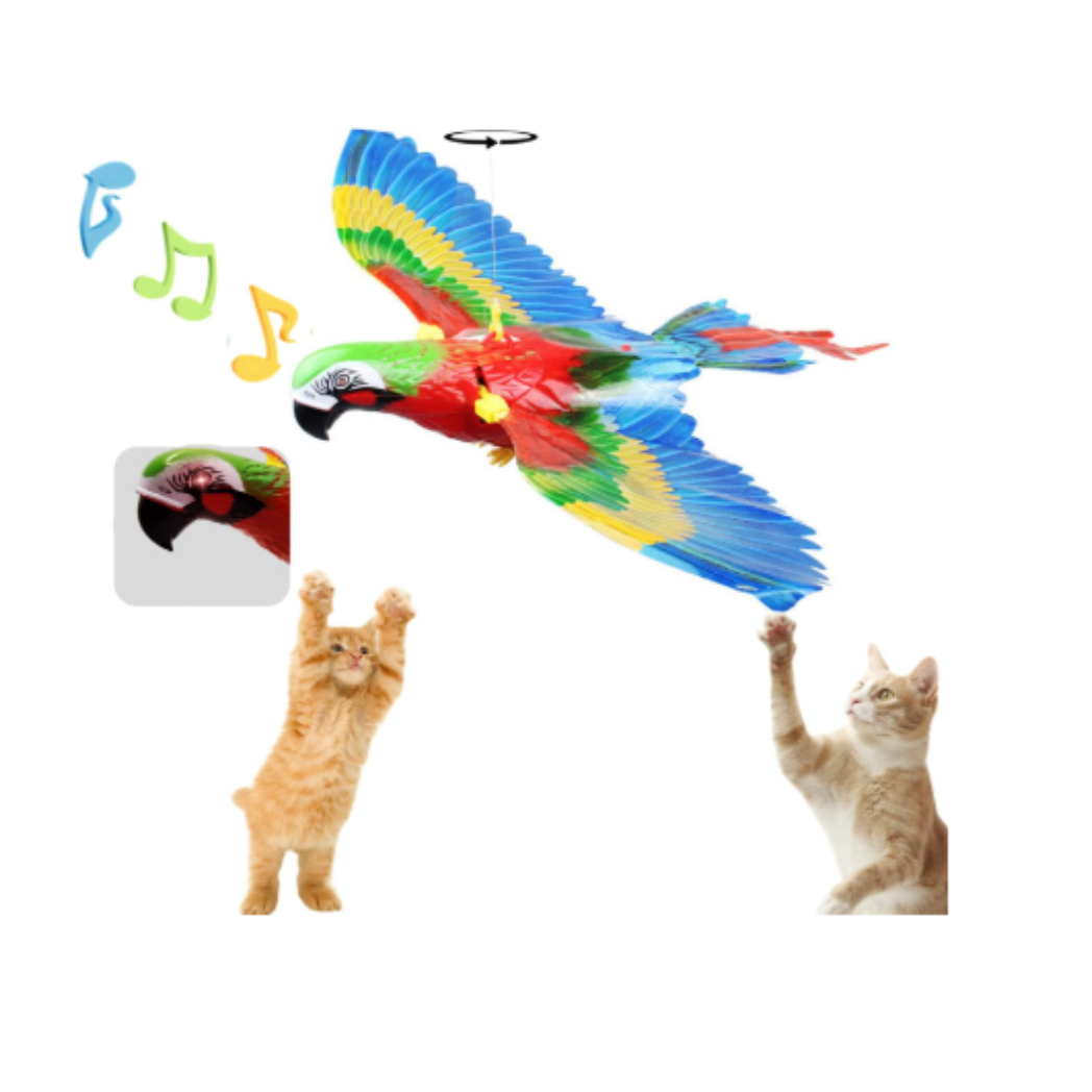 Juguete para Gato Interactivo En Forma De Guacamaya Rotativo