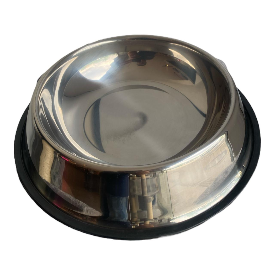 Comedero Acero Inoxidable Para Mascotas 21 Cm Diámetro Grande