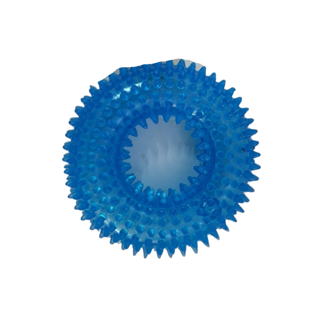 Rasca Encías Para Perro En Forma De Aro 10 Cm Con Sonido Colores Surtidos