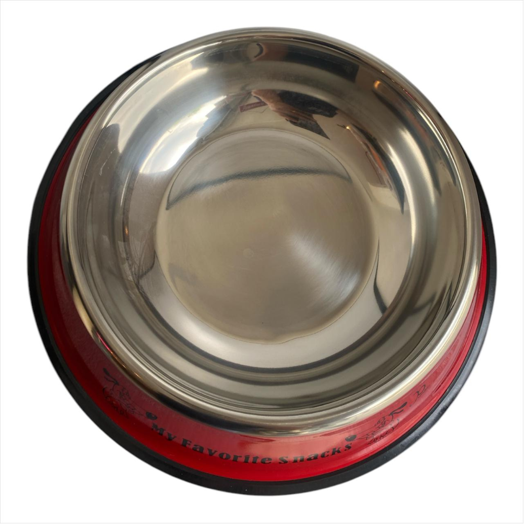 Comedero Acero Inoxidable Para Mascotas 21 Cm Diámetro Grande