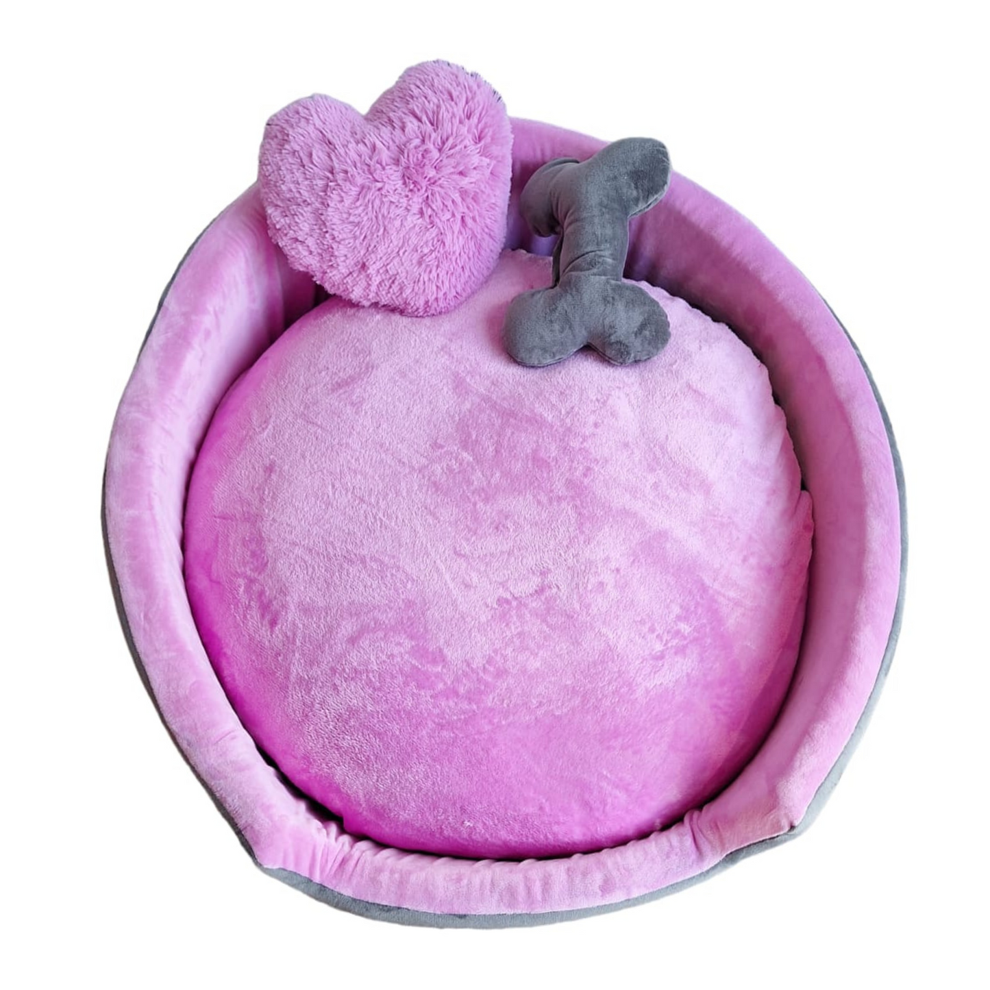 Cama Luxury Para Mascota Gris y Lila