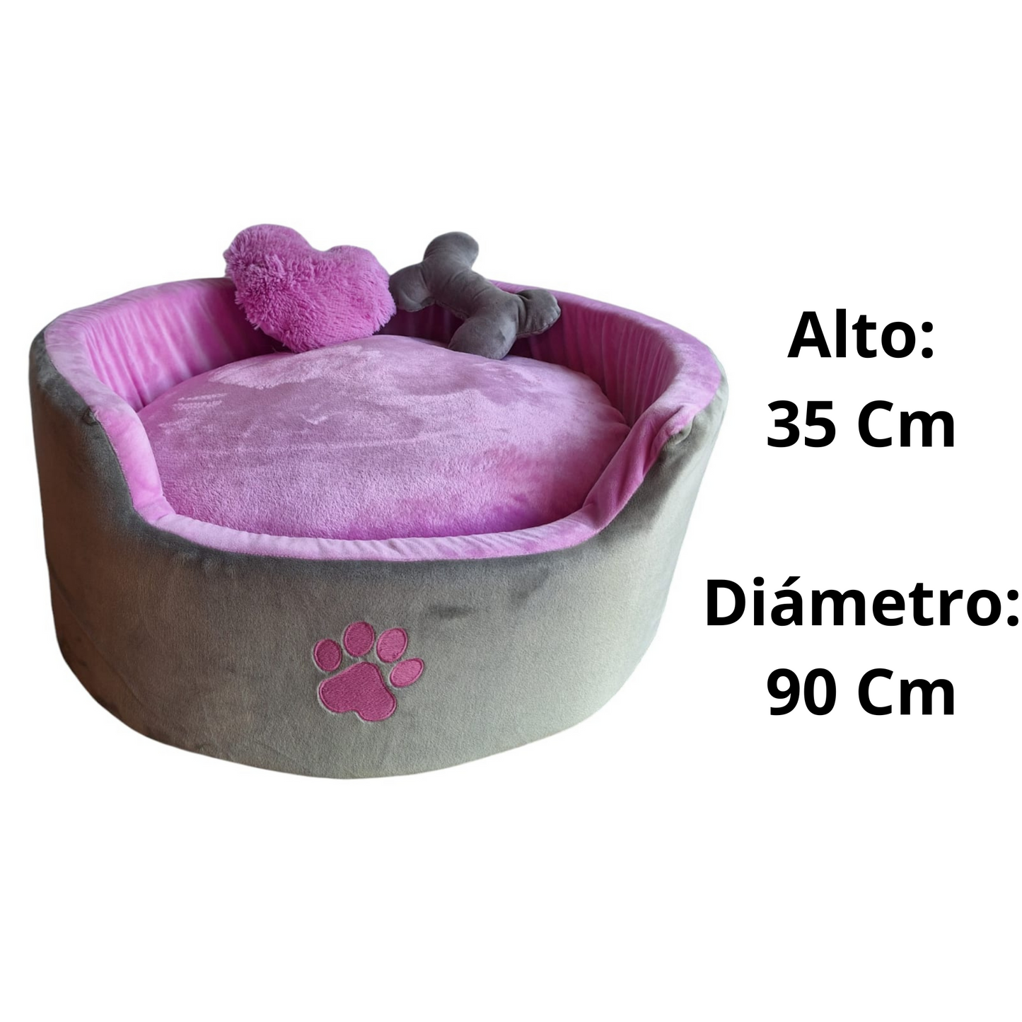 Cama Luxury Para Mascota Gris y Lila