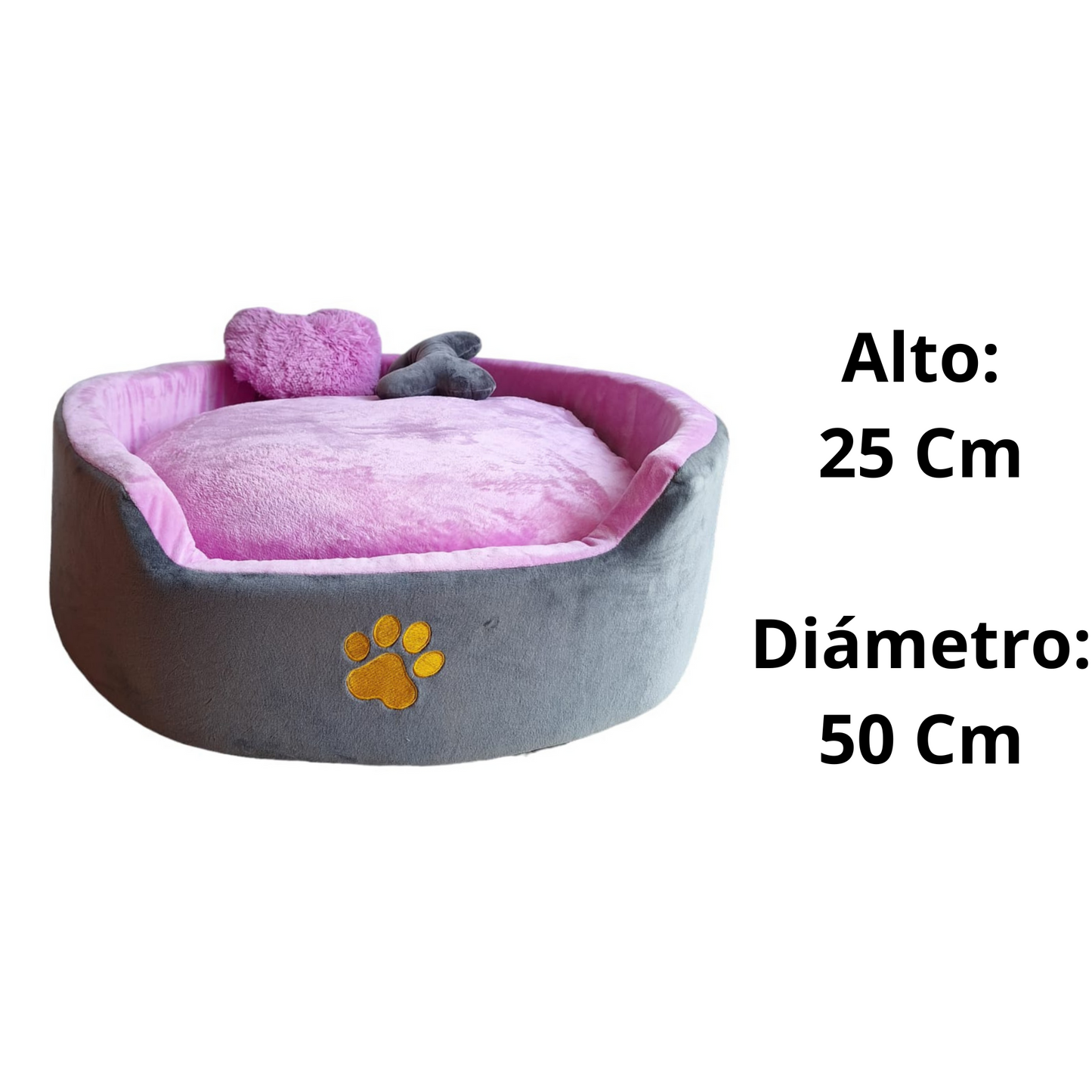 Cama Luxury Para Mascota Gris y Lila