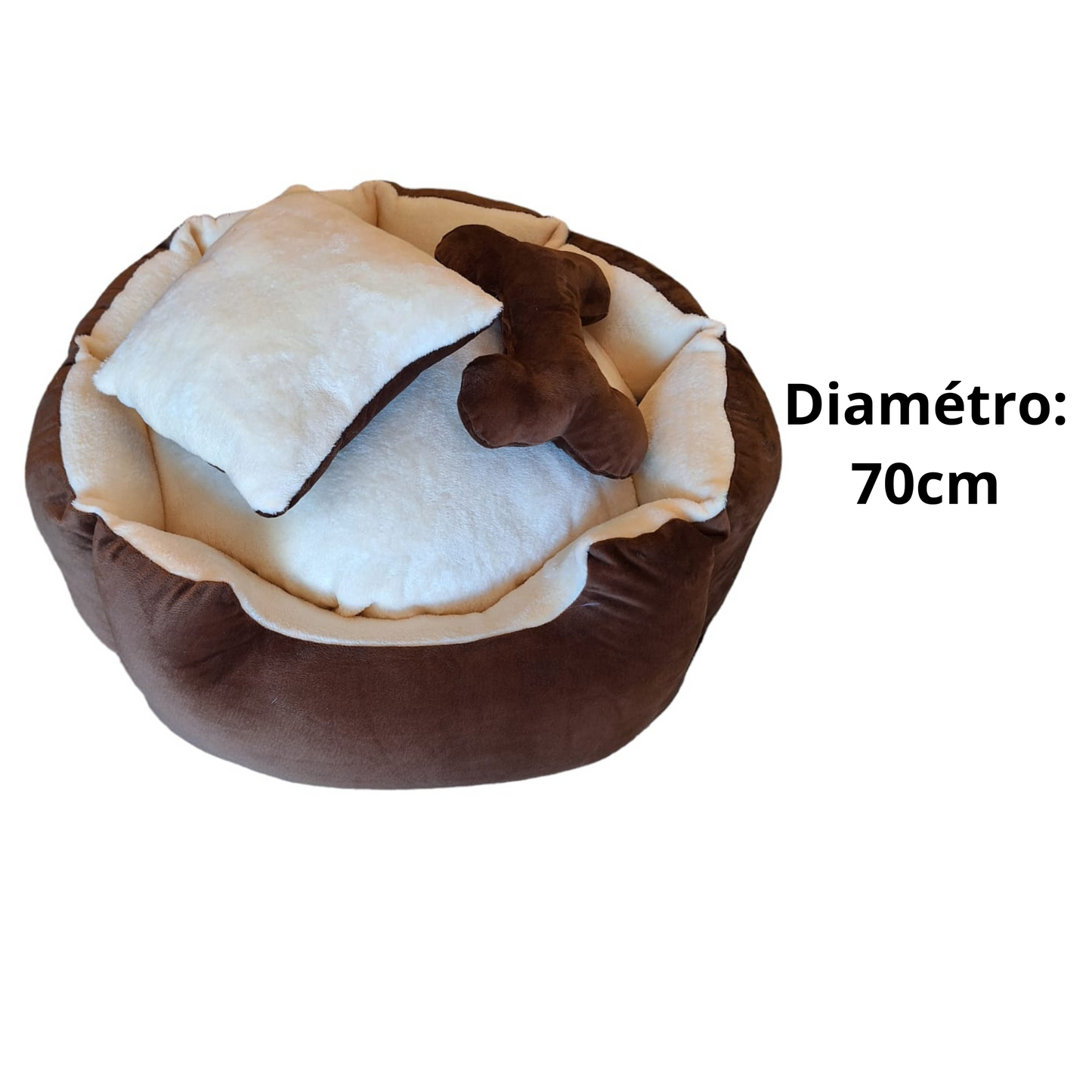Cama Premium Color Cafe con Beige