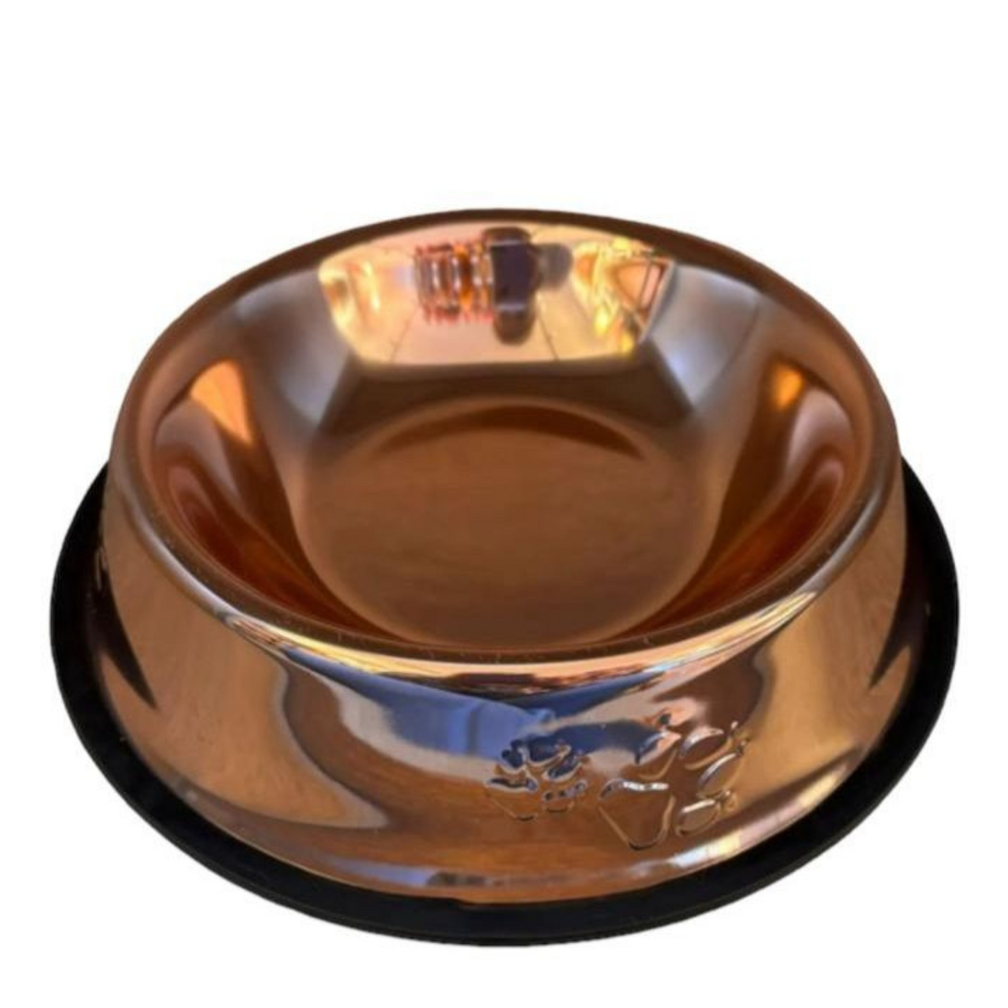 Comedero Individual Oro Rosa para Mascotas