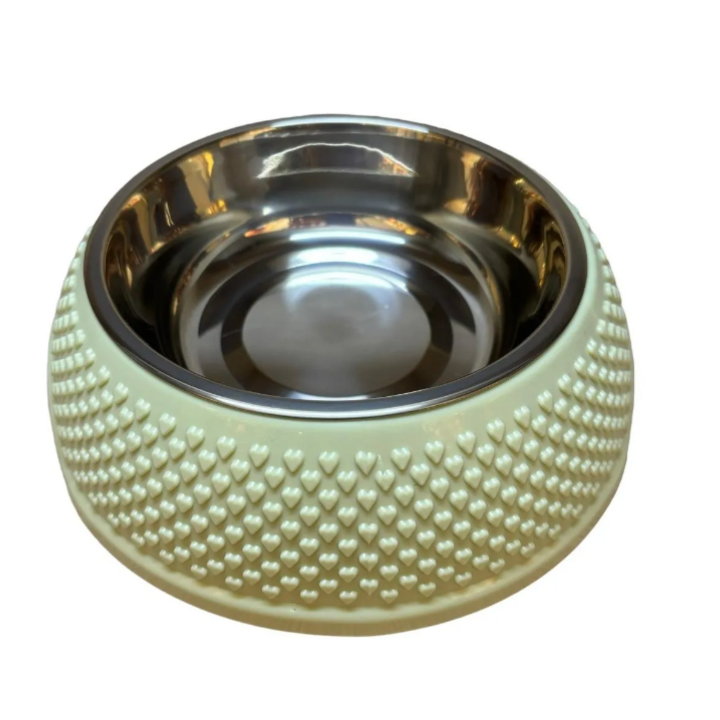 Comedero Bebedero para Mascotas Acero Inoxidable Corazones