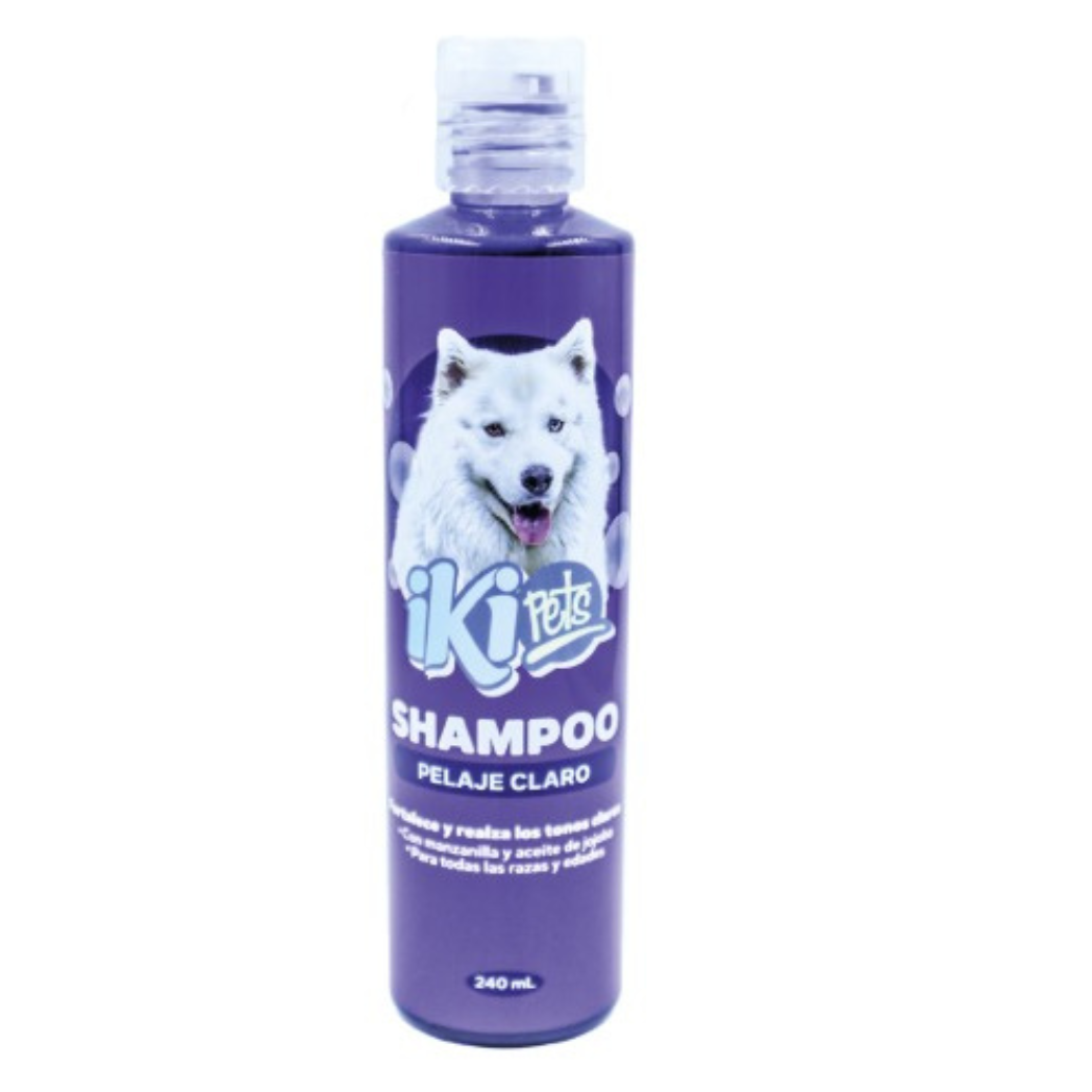 Shampoo Iki Pets Para Perros De Pelo Claro 240 Ml Aseo