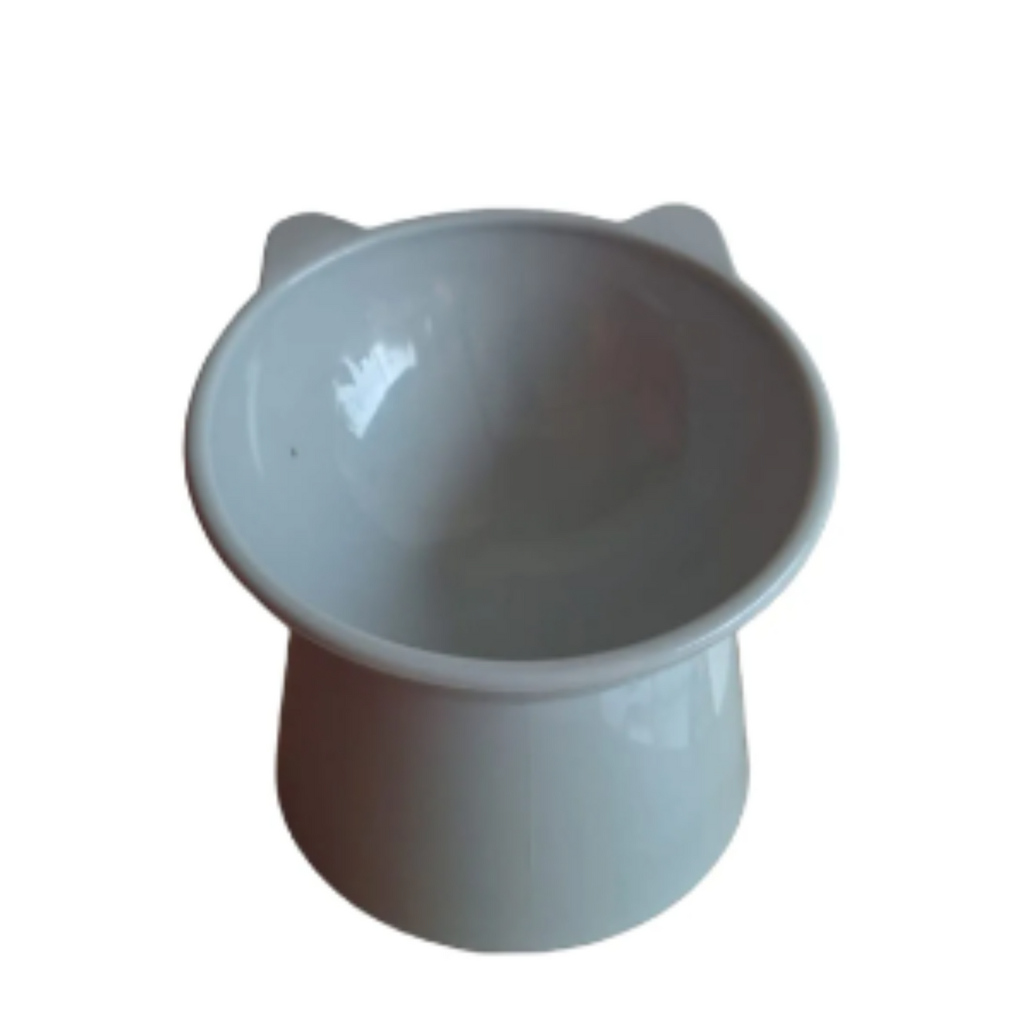 Comedero Bebedero Individual Alto Para Mascotas Cara de Gato