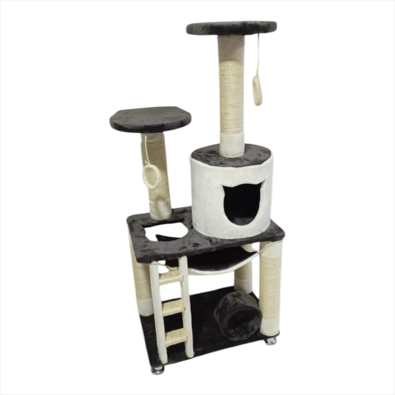 Gimnasio para Gatos con Rascador, cueva, hamaca y escalones