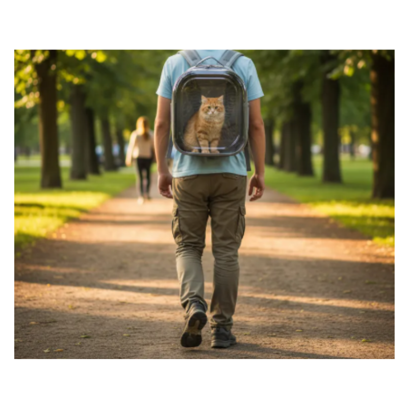 Bolso Morral Transportador Transparente para Mascotas