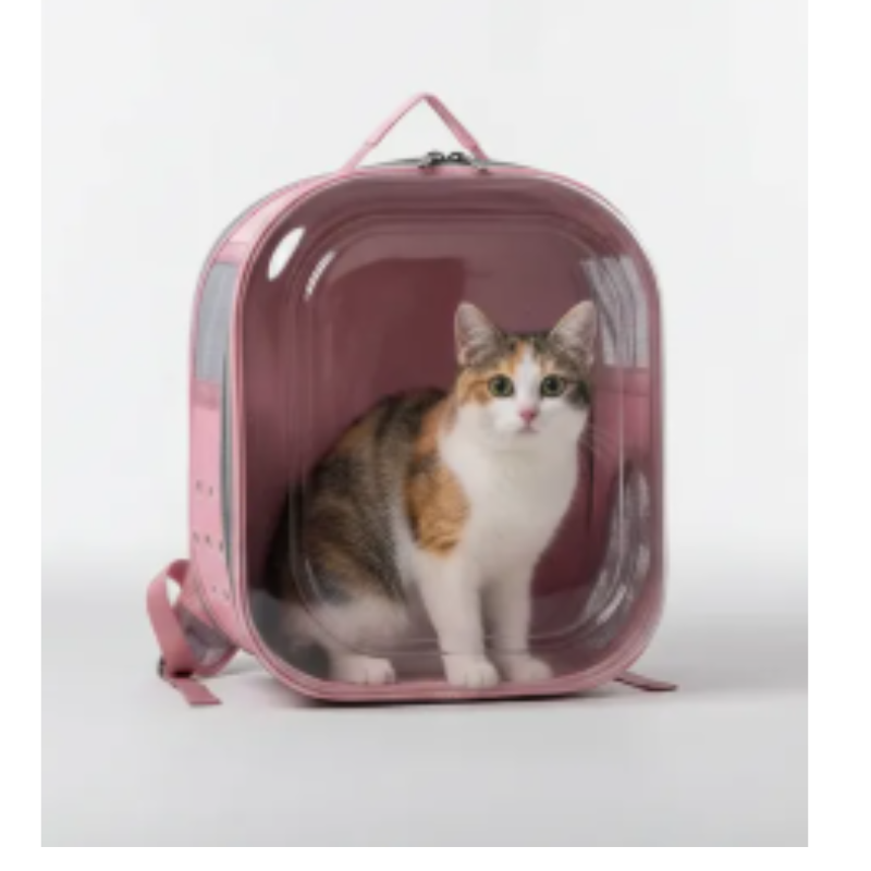 Bolso Morral Transportador Transparente para Mascotas