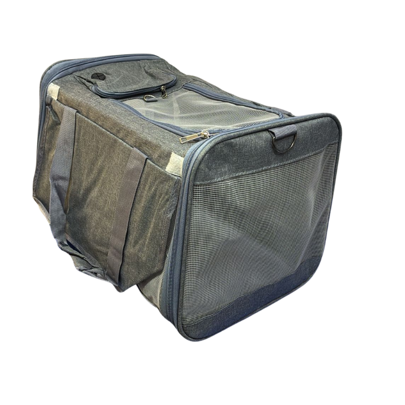 Bolso Transportador Guacal Para Mascotas Laterales En Malla