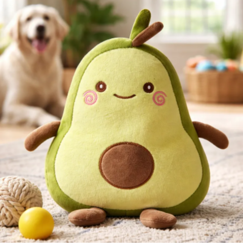 Juguete para Perro Peluche En Forma De Aguacate Con Sonido Tamaño Grande