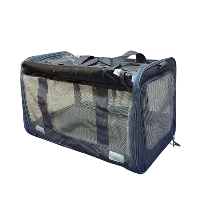 Bolso Transportador Guacal Para Mascotas Laterales En Malla