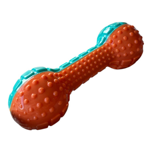 Juguete para Perro Rasca Encías En Forma De Hueso Con Relieve Y Sonido 18 Cm