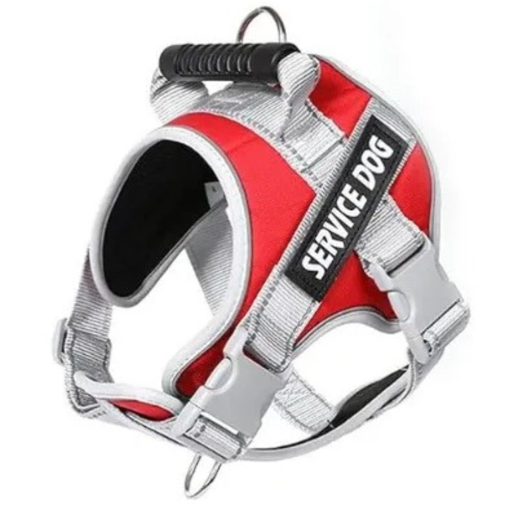 Pechera Arnés Chaleco Perro Service Dog Acolchado Resistente Talla M