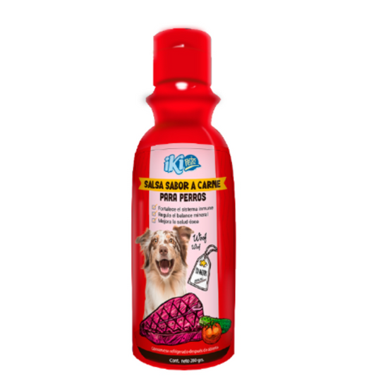 Snack Salsa Para Perros Con Sabor A Carne 280 ml Iki Pets