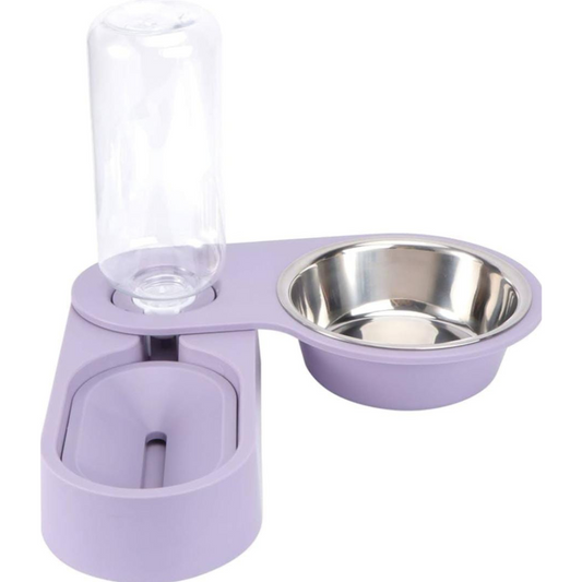 Comedero Doble Con Dispensador De Agua Para Gatos Y Perros Pequeños