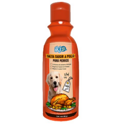 Snack Salsa Para Perros Con Sabor A Pollo 280 ml Iki Pets