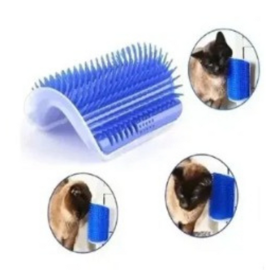Autocepillado Rascador Esquinero Para Gato Con Hierba