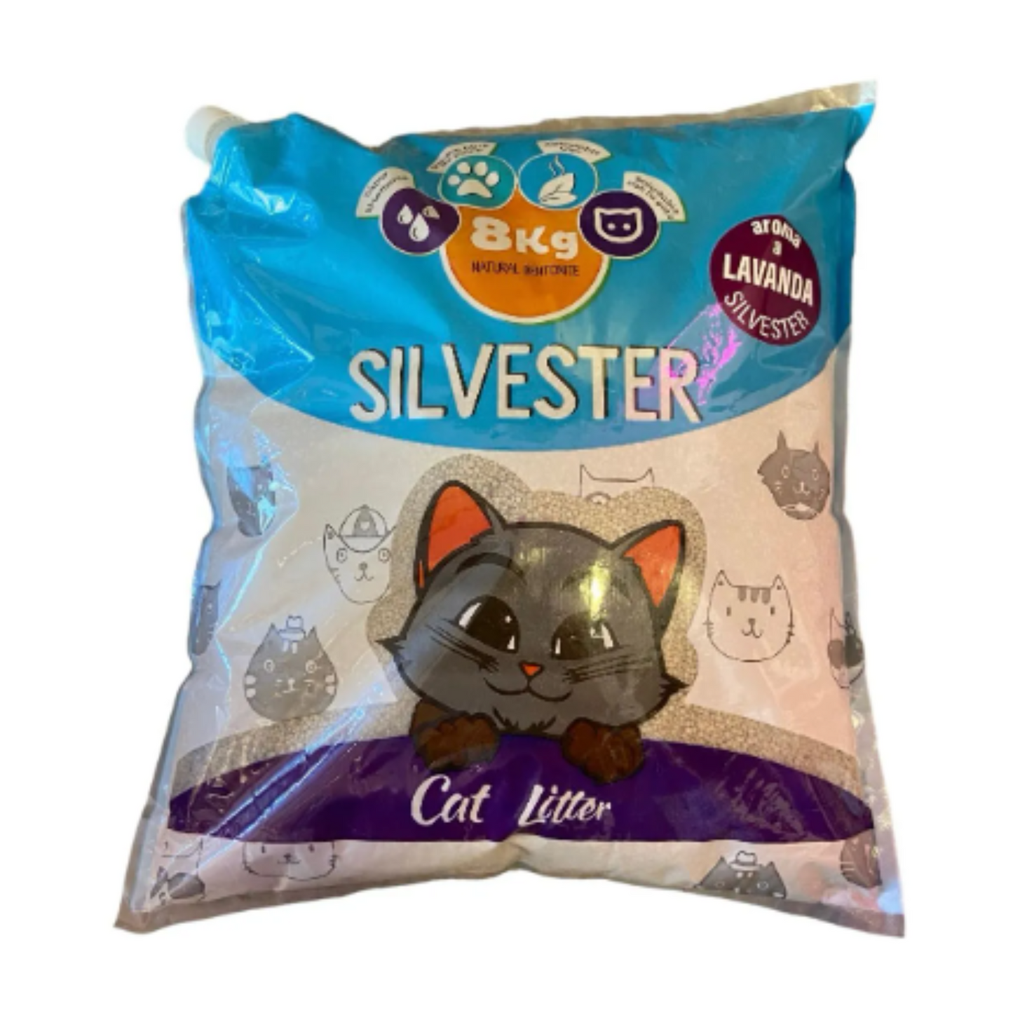 Arena Sanitaria para Gatos Silvester 8 kg Aseo