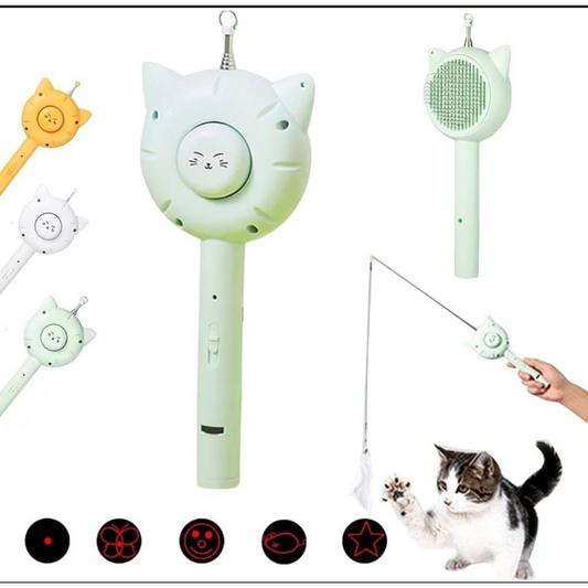 Cepillo Multifuncional Para Mascotas Con Cerdas En Acero Inoxidable