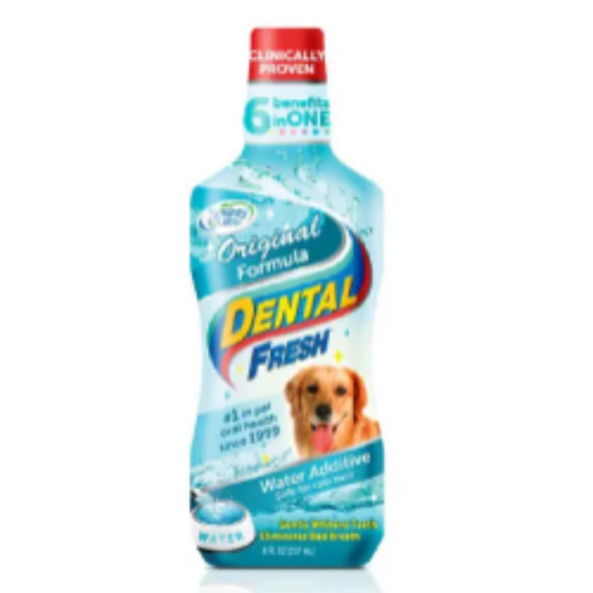 Dental Fresh Water Additive Para Perros y Gatos 237 Ml Aseo