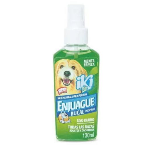 Enjuague Bucal Iki Pets en Spray para Perros y Gatos 130 ml Aseo