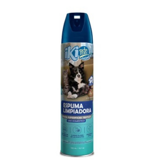Espuma Limpiadora Iki Pets 300 Ml Para Superficies Textiles Aseo