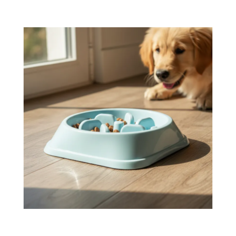 Comedero Lento Antireflujo Para Mascotas 17 Cm Diámetro