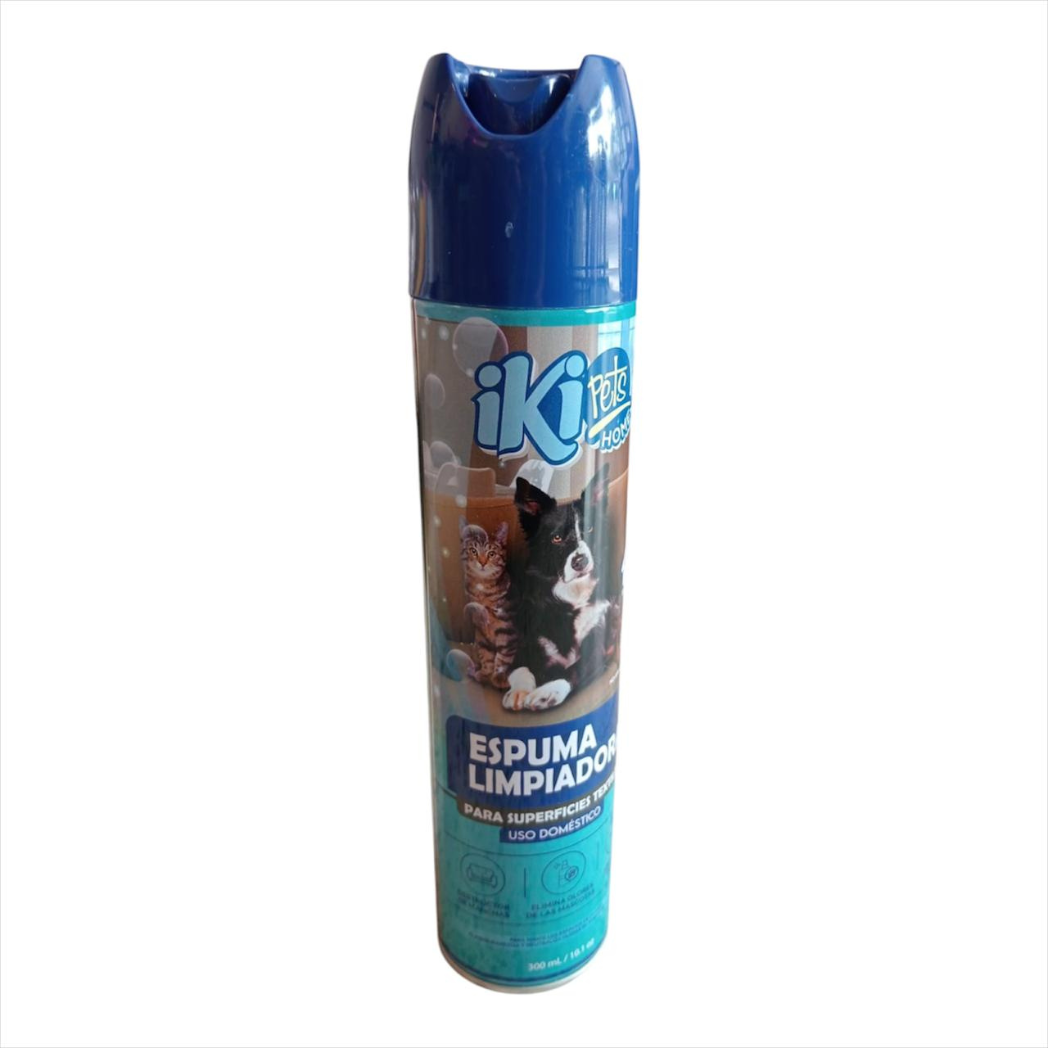 Espuma Limpiadora Iki Pets 300 Ml Para Superficies Textiles Aseo