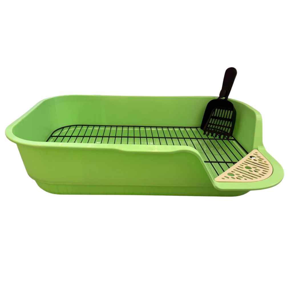 Arenero Grande Para Gatos Con Rejilla En Acero Inoxidable 60x40x15 Cm