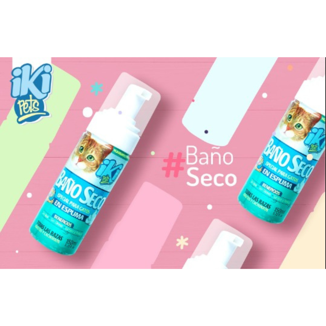 Baño Seco Iki Pets Para Gato 150 Ml Aseo