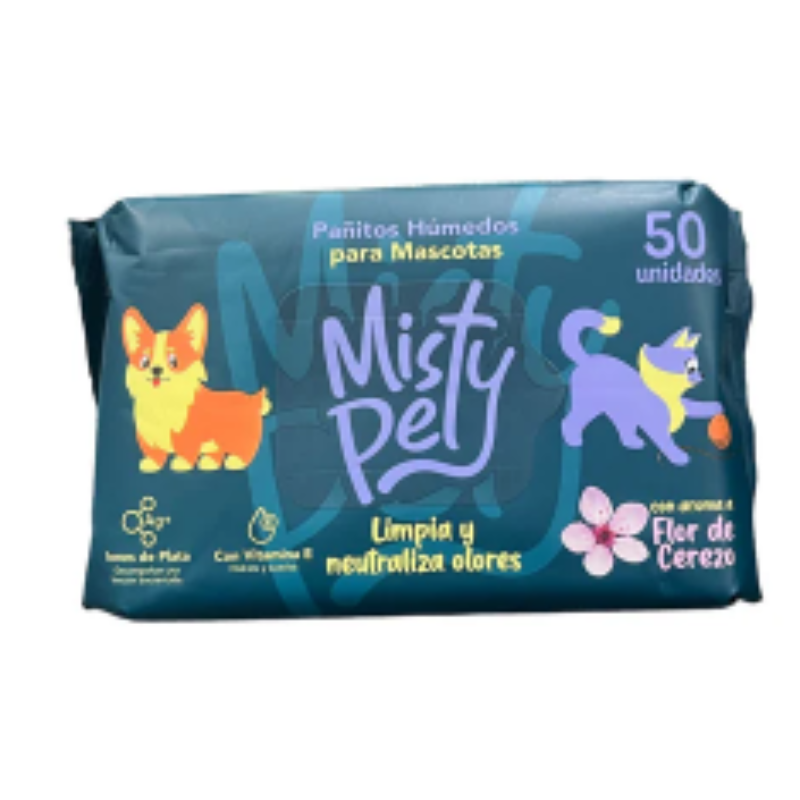 Pañitos Húmedos Misty Pets X 100 Unidades Aseo