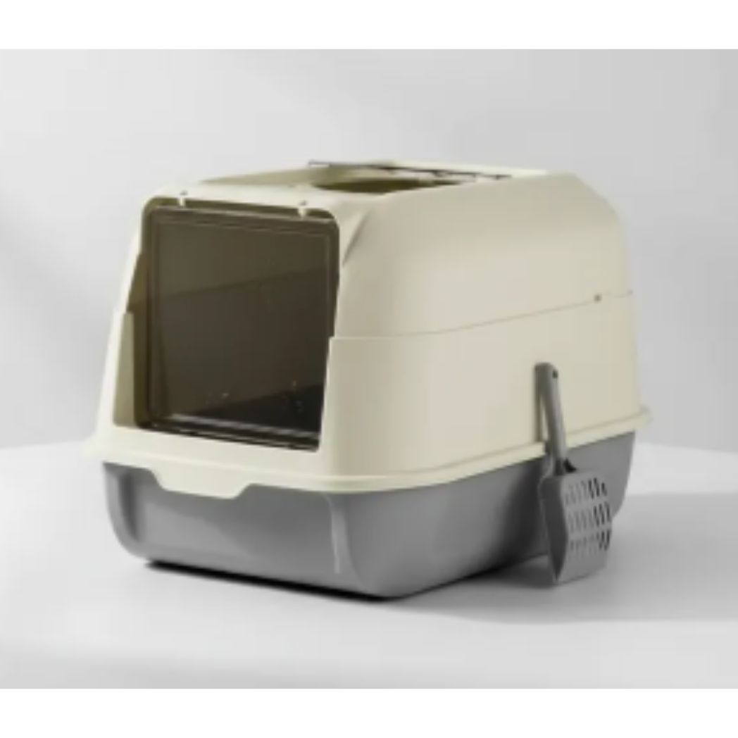 Arenero Cubierto Para Gatos Con Dos Puertas Y Pala 36x35x51 Cm