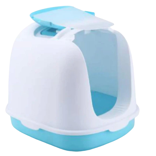 Arenero Cubierto Para Gatos Con Puerta Abatible Y Pala