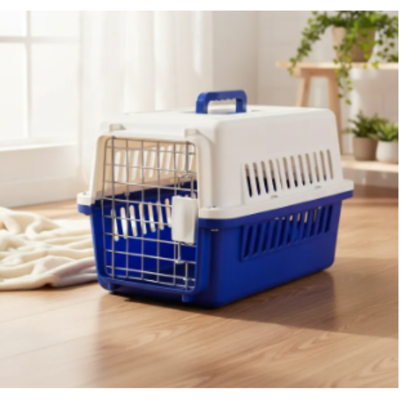 Guacal Mediano Para Mascotas Con Puerta De Reja 58x37x37 Cm Transportador