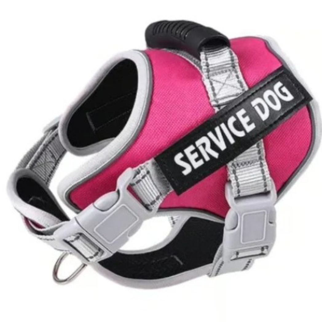 Pechera Arnés Chaleco Perro Service Dog Acolchado Resistente Talla M