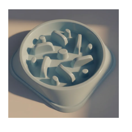 Comedero Lento Antireflujo Para Mascotas 17 Cm Diámetro