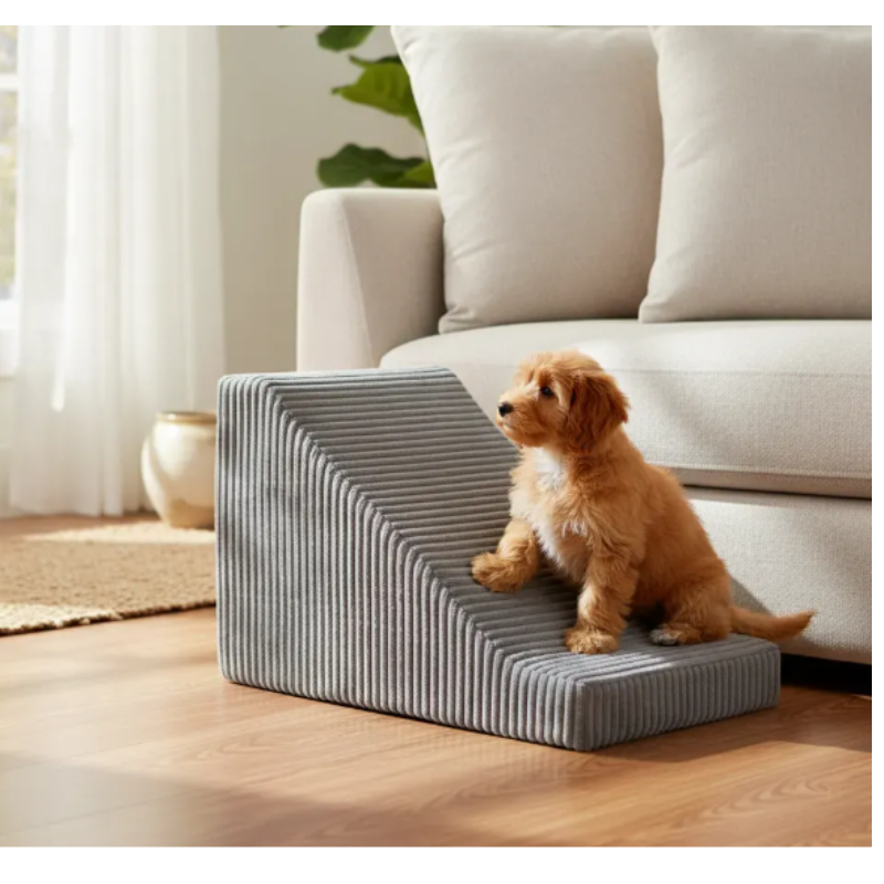 Rampa Para Mascotas En Espuma 55 Cm De Alto Color Gris