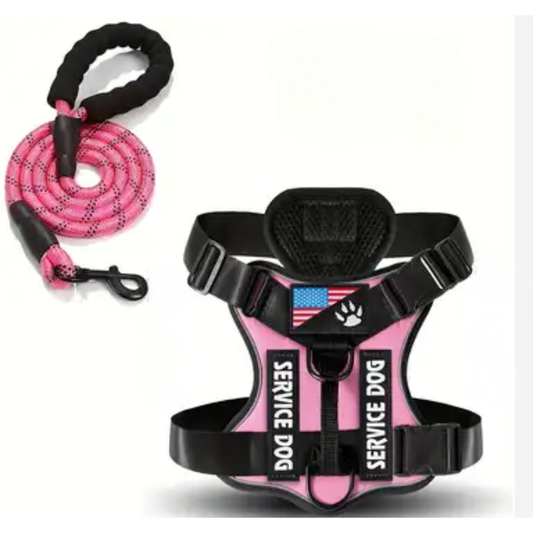 Arnés Pechera Con Traílla Service Dog Talla Xl Para Perros Grandes
