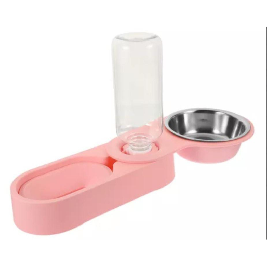 Comedero Doble Con Dispensador De Agua Para Gatos Y Perros Pequeños